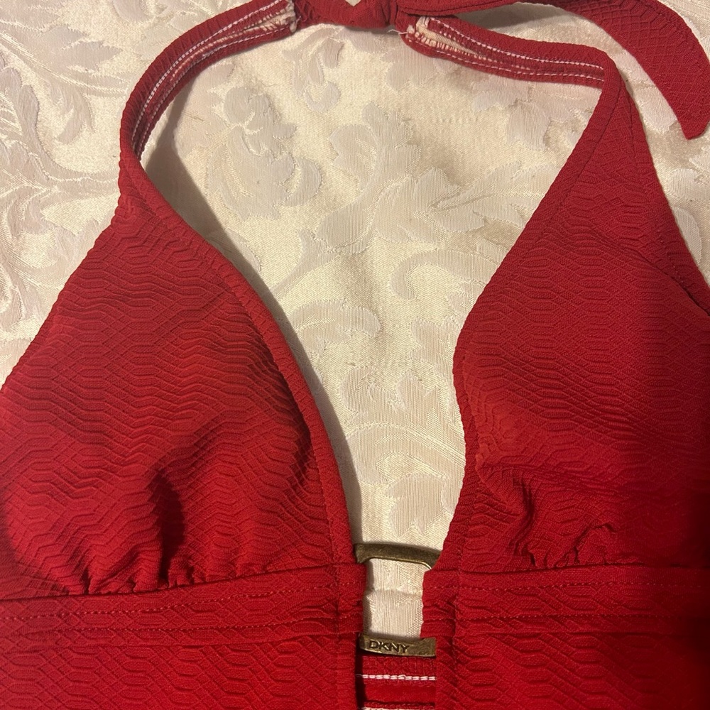 DKNY 3-piece China Red Swimsuit Brand New - Picture 5 of 7